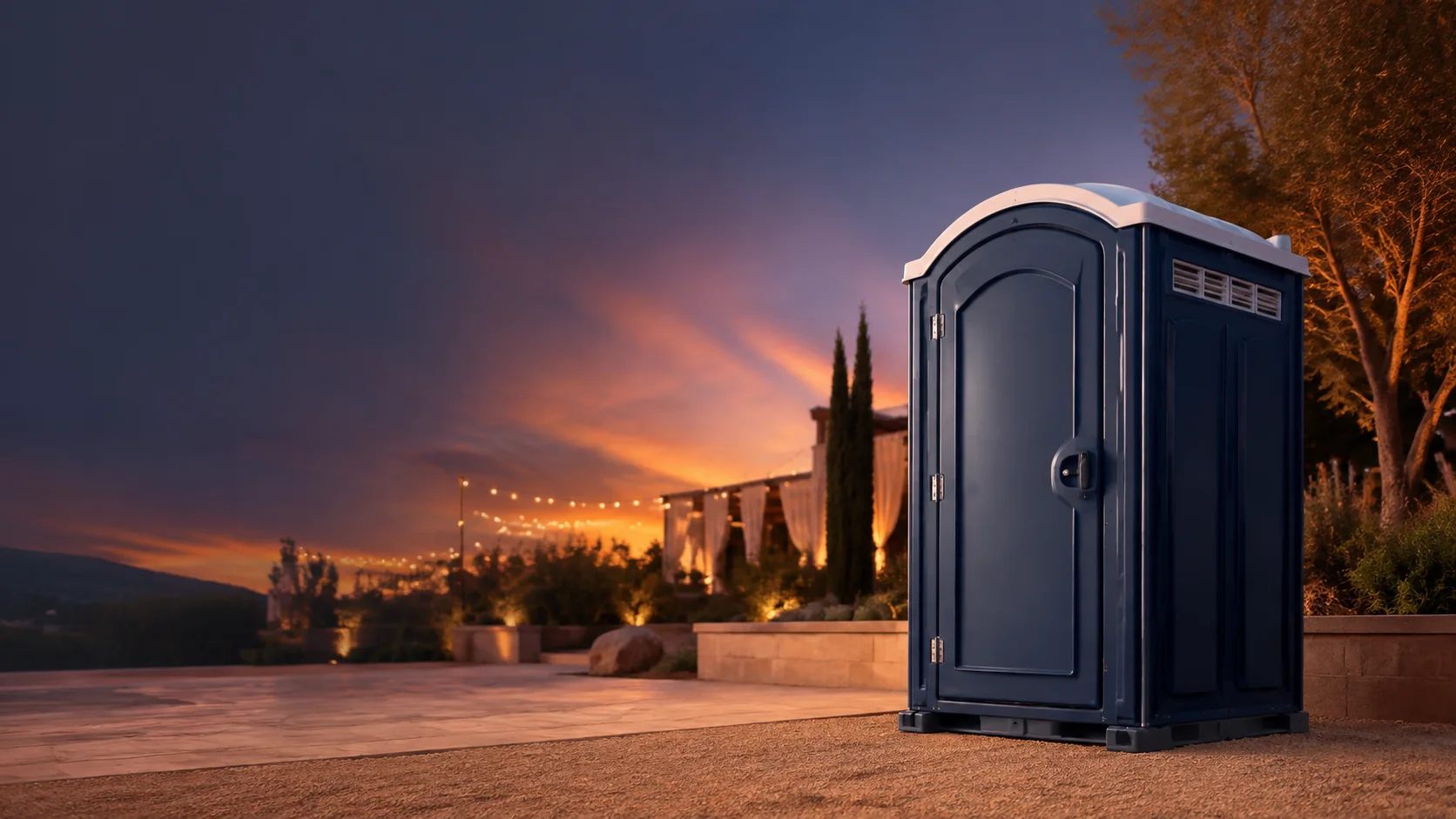 Portable restroom shown for rental planning in Thomasville, NC